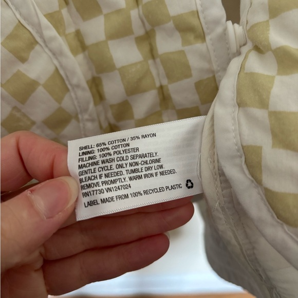 Universal Thread Cream & White Checkerboard Zip Cardigan Jacket - Picture 5 of 9